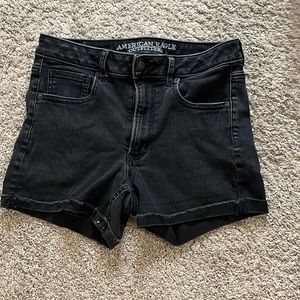 Black American Eagle Jean Super Hi-Rise Shorties